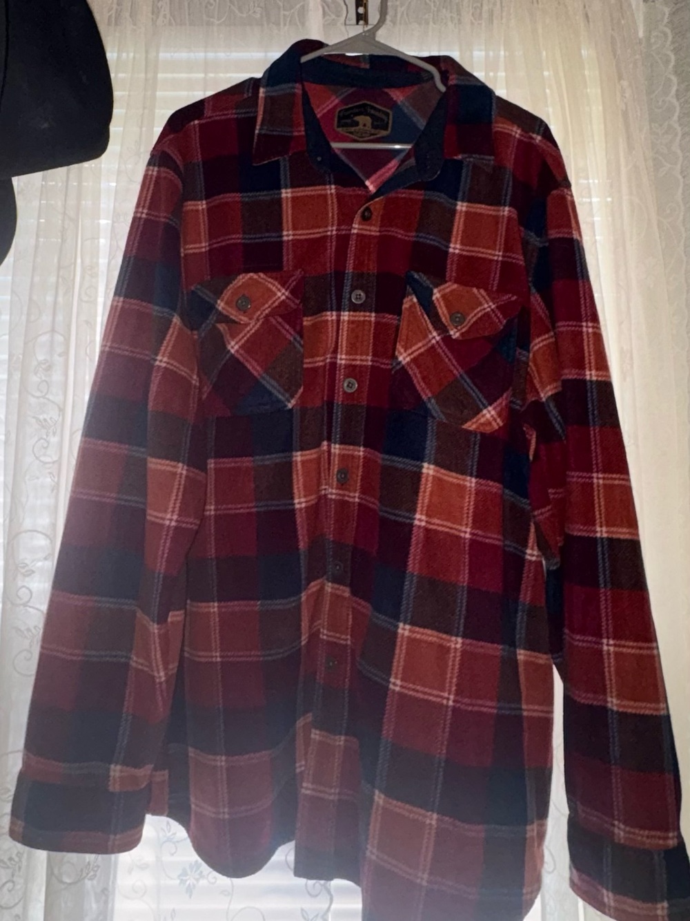 Men's Red Plaid Button-Down Shirt - Casual Flannel Style